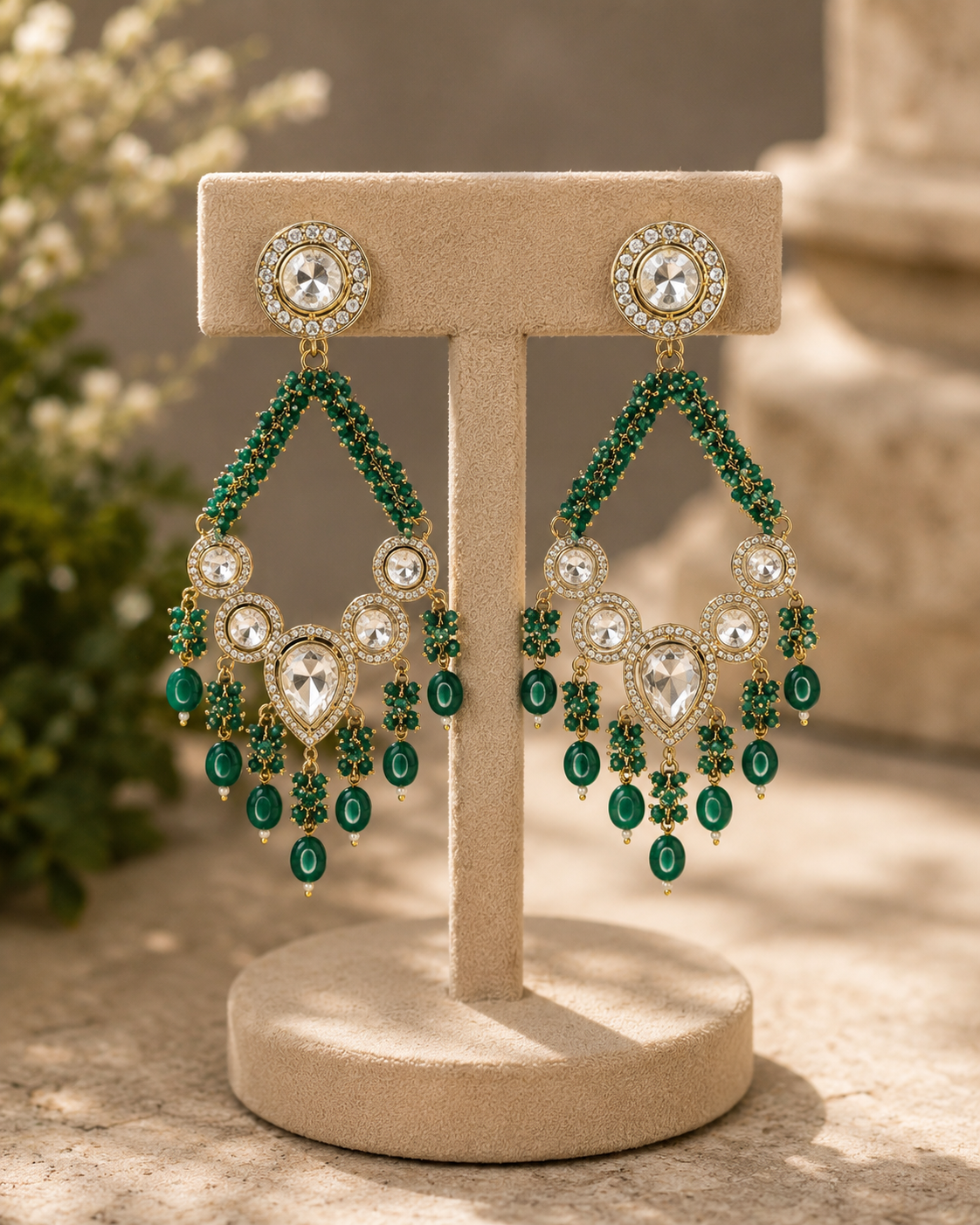 Emerald Noor Chandelier Earrings — image 1