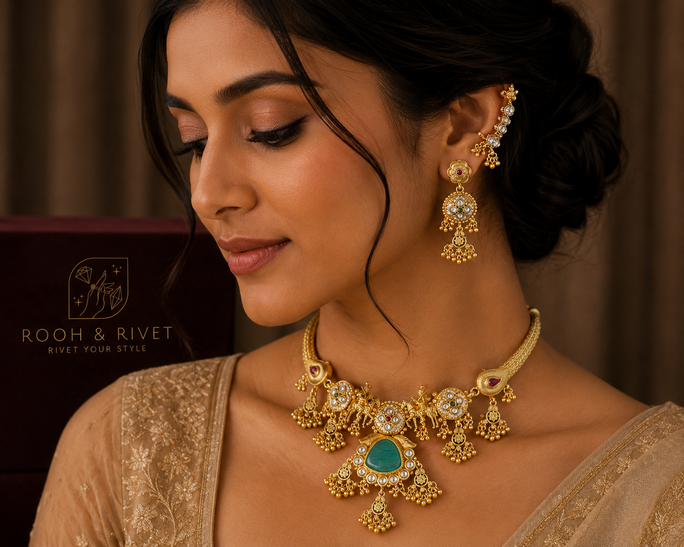 Aarohi Heritage Necklace Set thumbnail 2